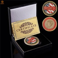 usa military challenge coin 911 attack event honr courage commitment us gold medal souvenir coin holiday gift wluxury box