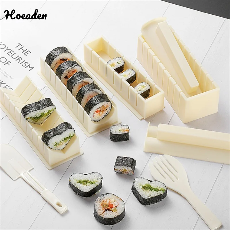 

Sushi Maker Rice Mold Hoge Kwaliteit Japanse Rijst Bal Cake Roll Mold Multifunctionele Mould Maken Sushi Gereedschap 3 styles