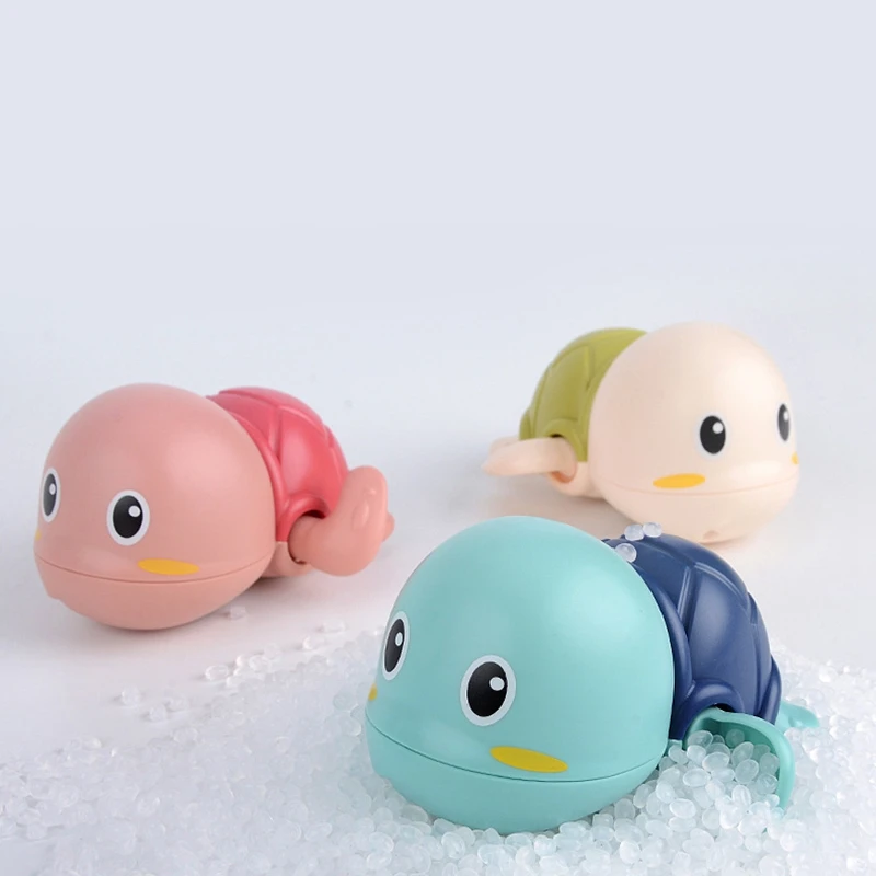 

Baby Bathtub Wind Up Turtle Toys Fun Multi Colors Swimming Bath Tub, Beach, Pool Playset for Boys and Girls Set of 4