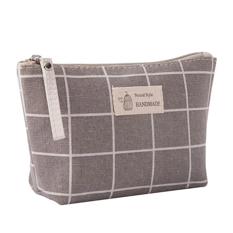 

Women Canvas Cosmetic Bag Makeup Toiletries Organizer Female Storage Clutch