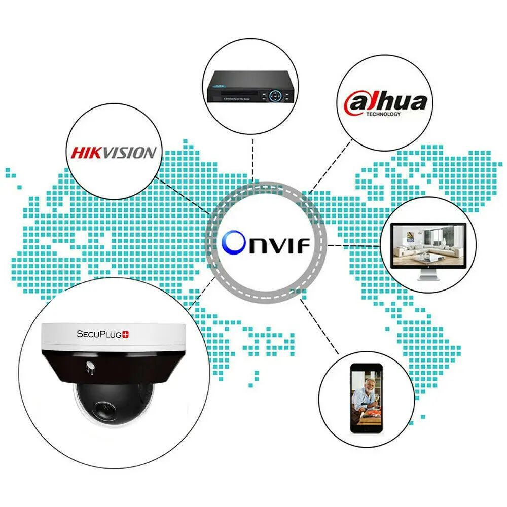Купольная камера Hikvision совместимая с 5 МП PoE PTZ 3 кратный оптический зум встроенный