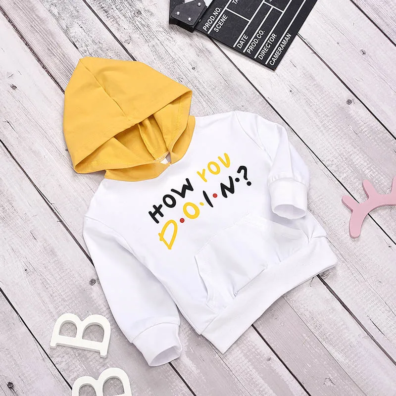 

Winter Kids Hoodies Baby Clothes Toddler Baby Boy Girl Clothes Hooded Cartoon Letter Printing Hoodie Sweatshirt Tops