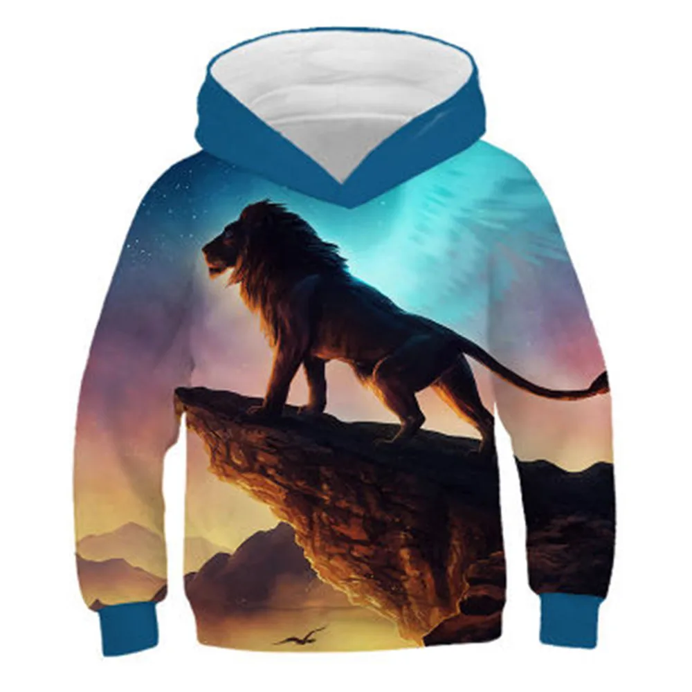 Толстовка детская с капюшоном и 3D-принтом тигра лисы |