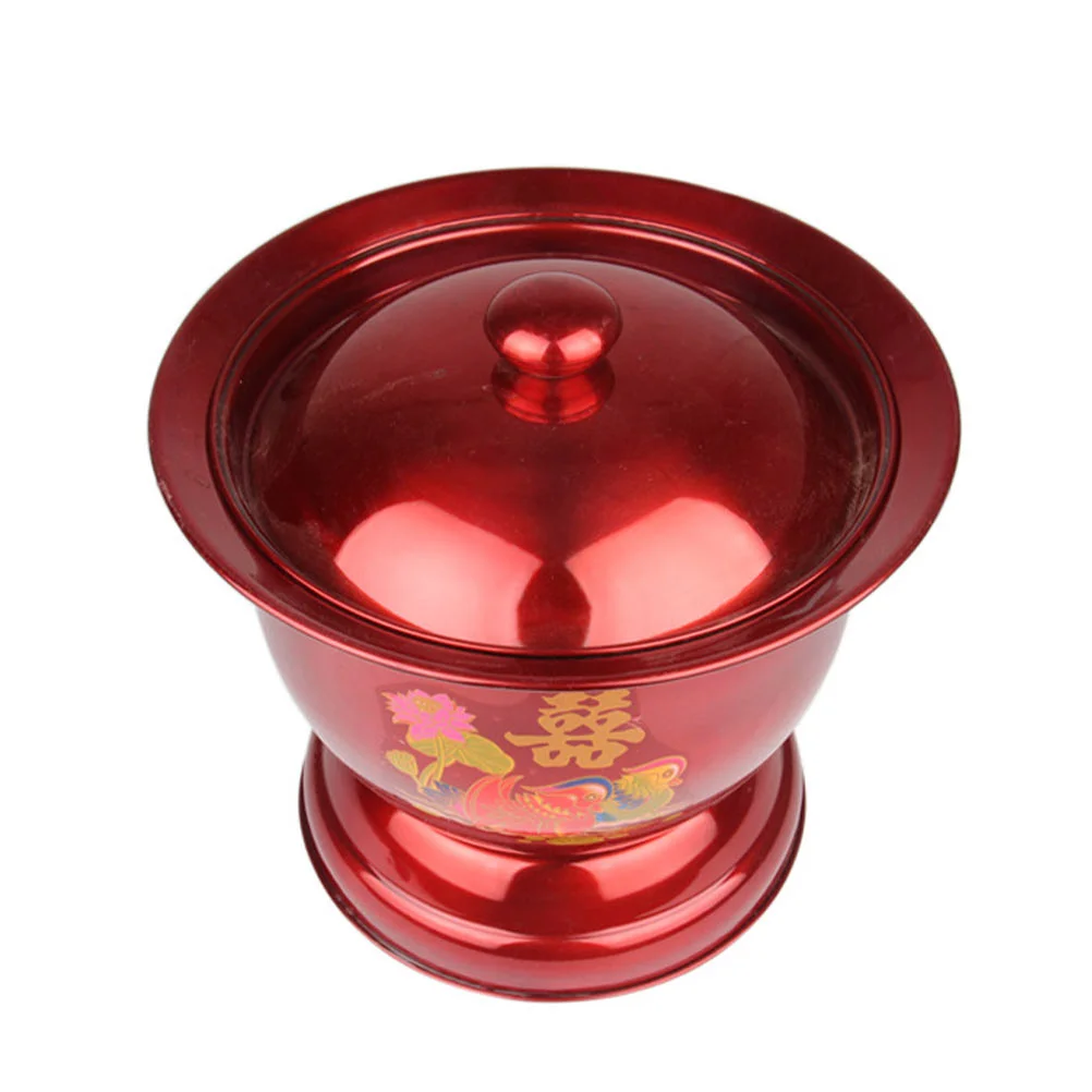 

1Pc Thickened Spittoon Tall Spittoon Toilet for Elderly Storage Container(Red)