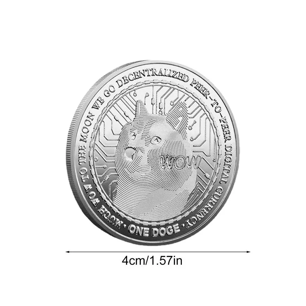 

Dogecoin Stereo Embossed Virtual Commemorative Coin Foreign Trade Digital Virtual Coin Collection Gift Home Decoration