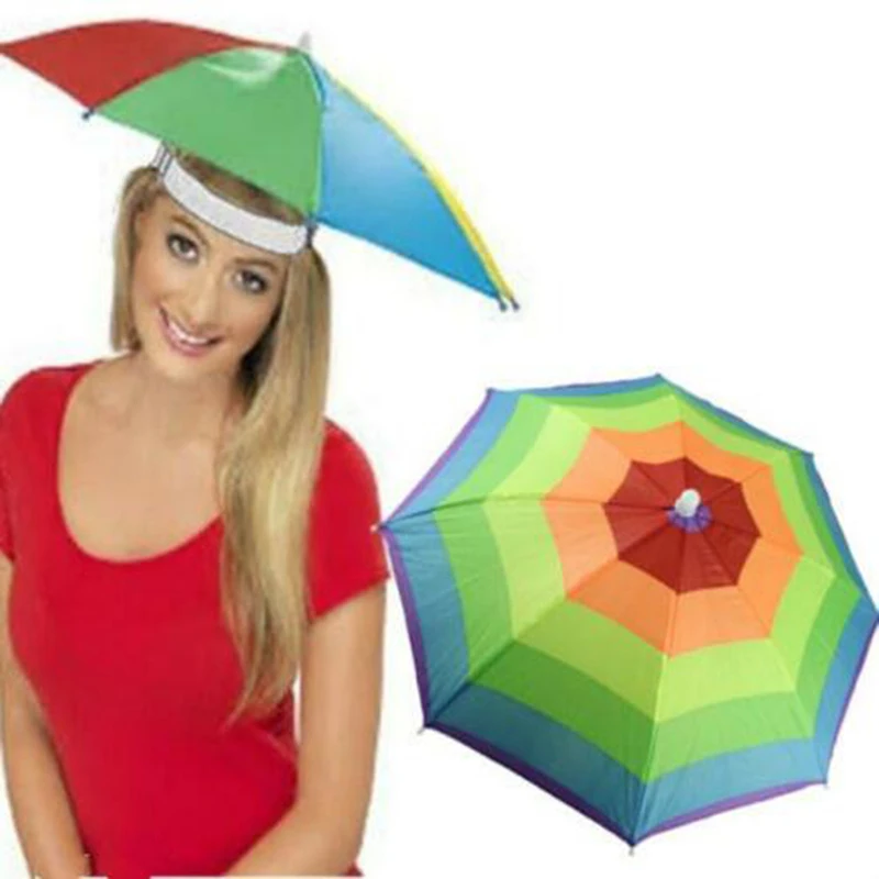 Portable Head Umbrella Hat Foldable Rain Gear Fishing Anti-Rain Anti-Sun Adults Children Outdoor Sports Cap 2023 |