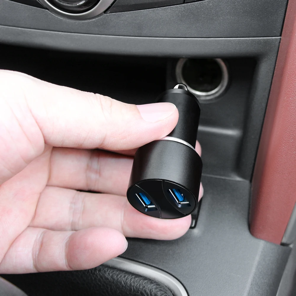 Автомобильные зарядные устройства с двумя USB-портами 4 8 А 5 В быстрая зарядка для