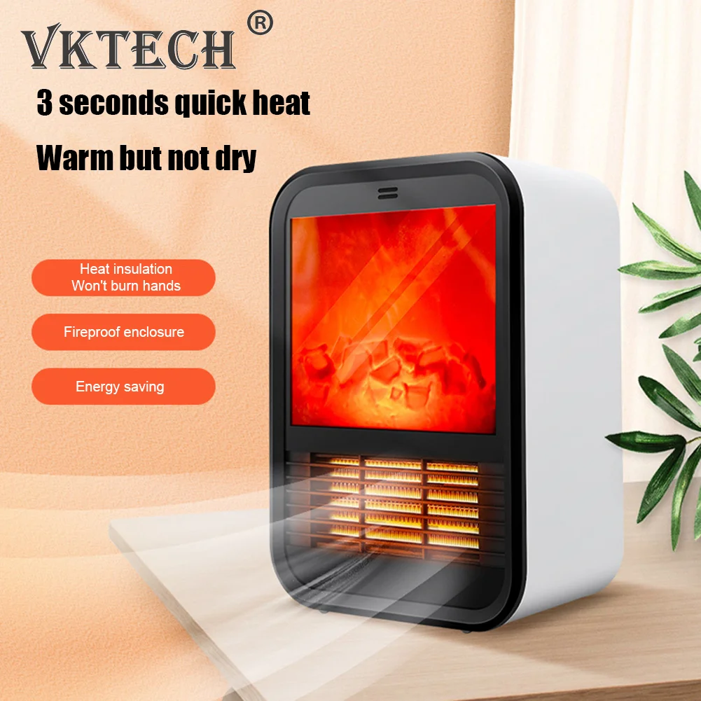 

Portable Electric Winter Air Heater Bedroom Home Office Desktop Timing Warmer Temperature Adjustable Ceramic Heating Fan