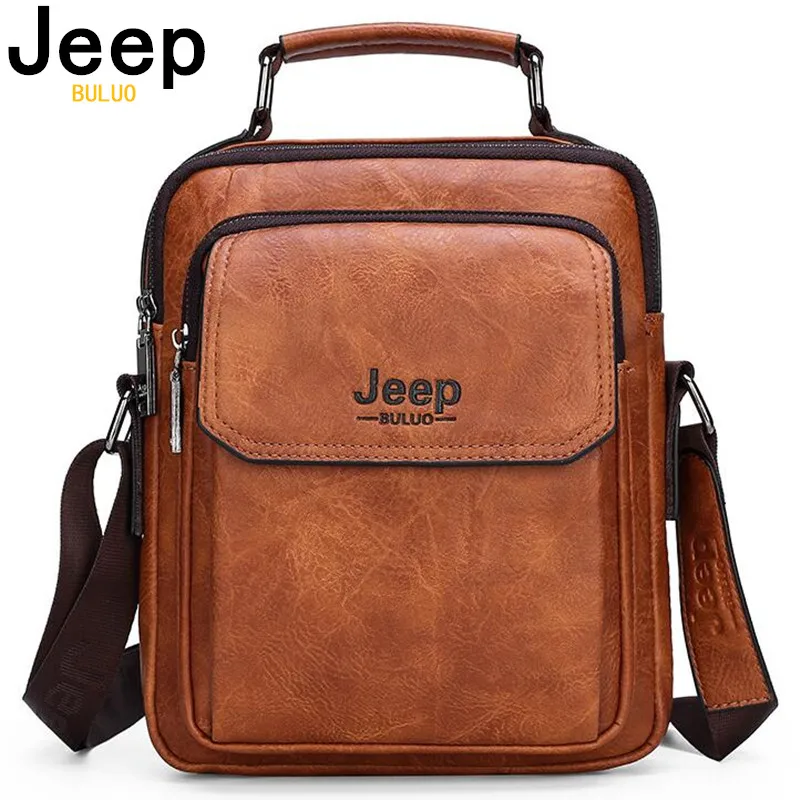 Мужская брендовая сумка на плечо jeep buluo оранжевая мессенджер для iPad деловой