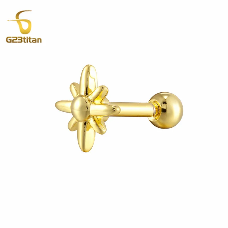 Серьги-гвоздики из хирургической стали с фианитами 1 шт. | Украшения и аксессуары