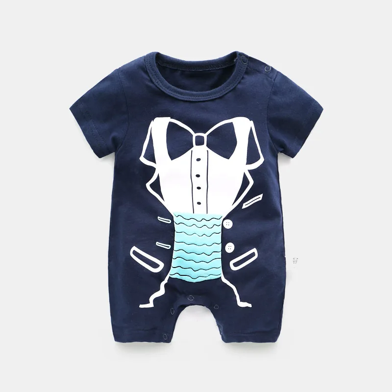 Летние комбинезоны для новорожденных с героями мультфильмов детская одежда