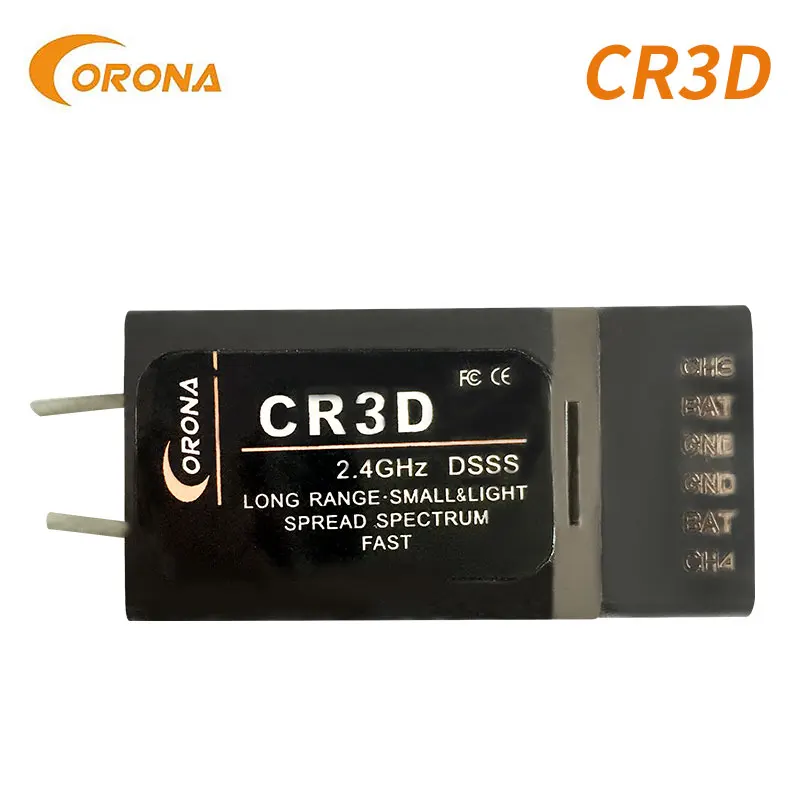 Приемник Corona CR3D/CR4D/CR6D/CR8D 2 4 ГГц 3 канала ~ 8 каналов (V2 DSSS) совместим с CT8Z/CT8J/CT8F для