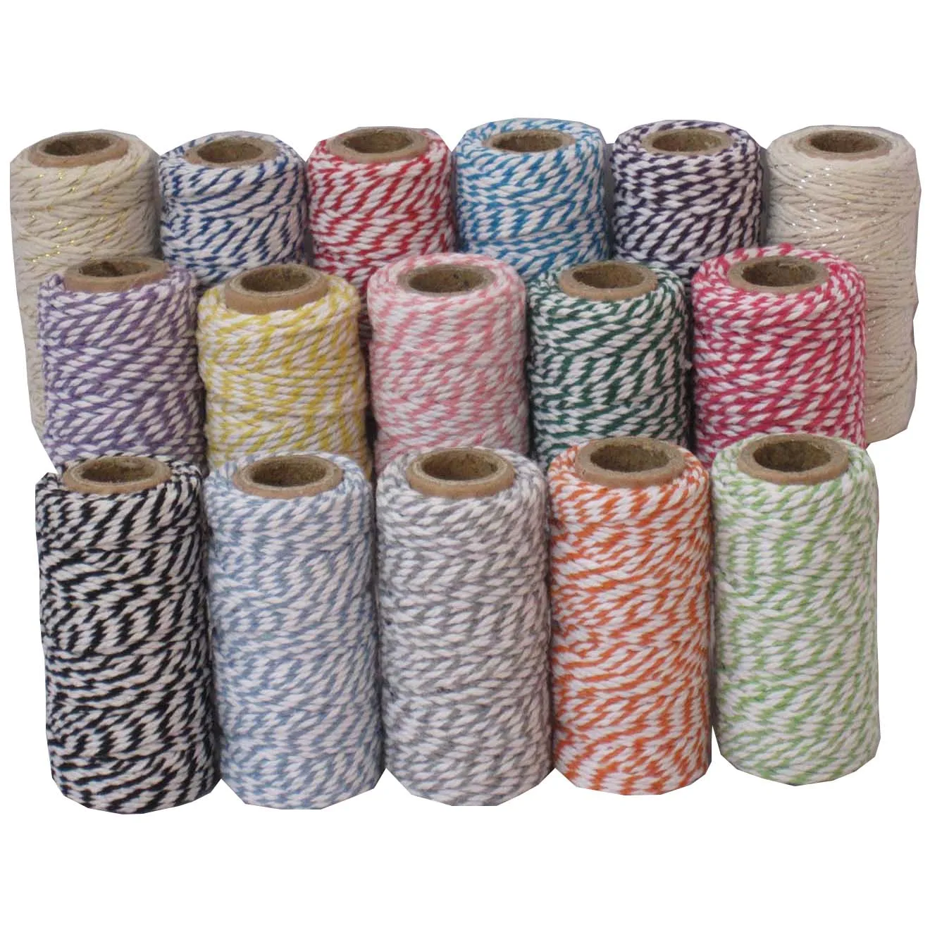 

20pcs/lot (total 400meter) cotton Bakers twine (22yards/spool) for gift packing 20 kinds color