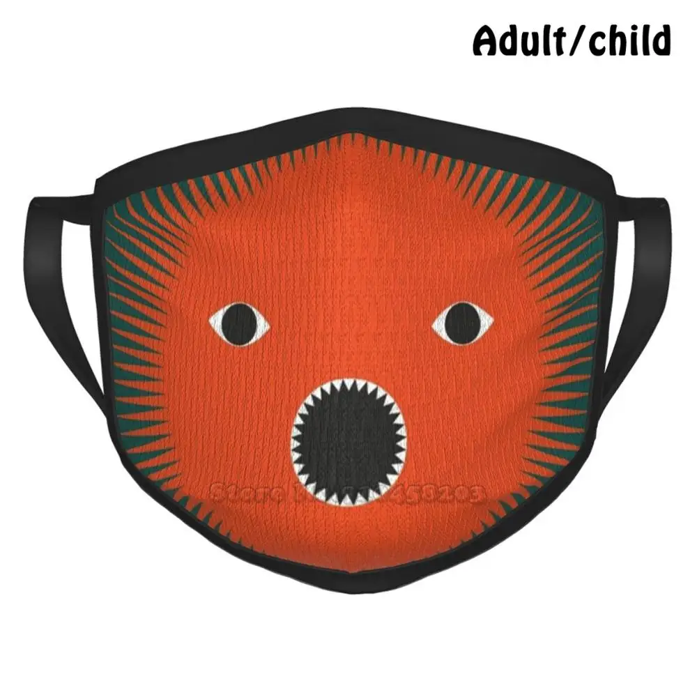 Angry рыбы фугу лучший подарок Забавный принт многоразовый уход за кожей лица маска