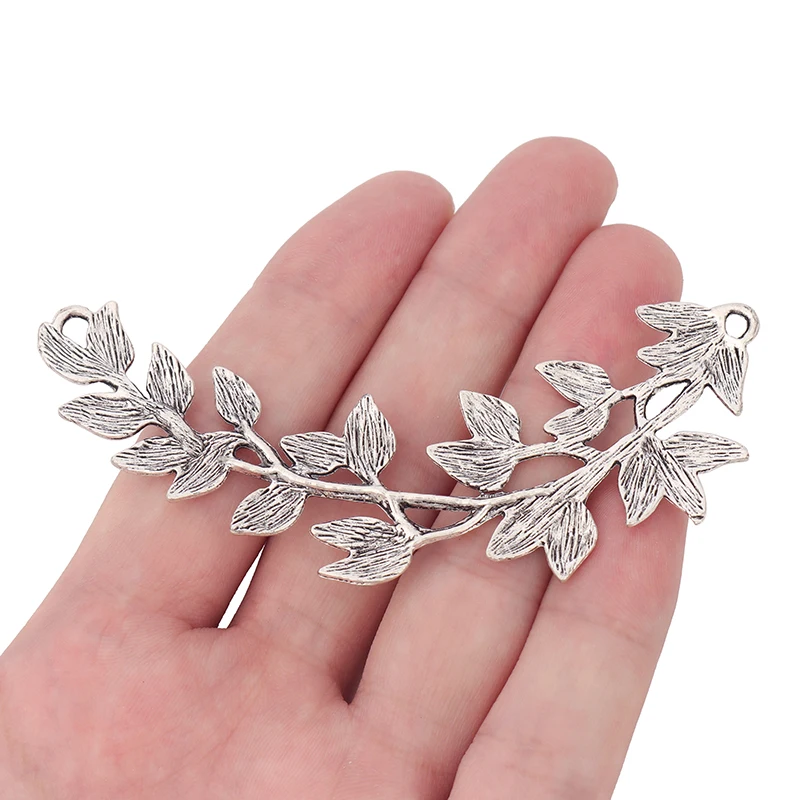 3 шт. большие тибетские серебряные подвески в виде листьев для ожерелья ювелирные