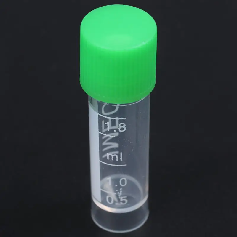 

500Pcs Polypropylene Lab Liquid Graduated Cryo Vial Container 1.8ml
