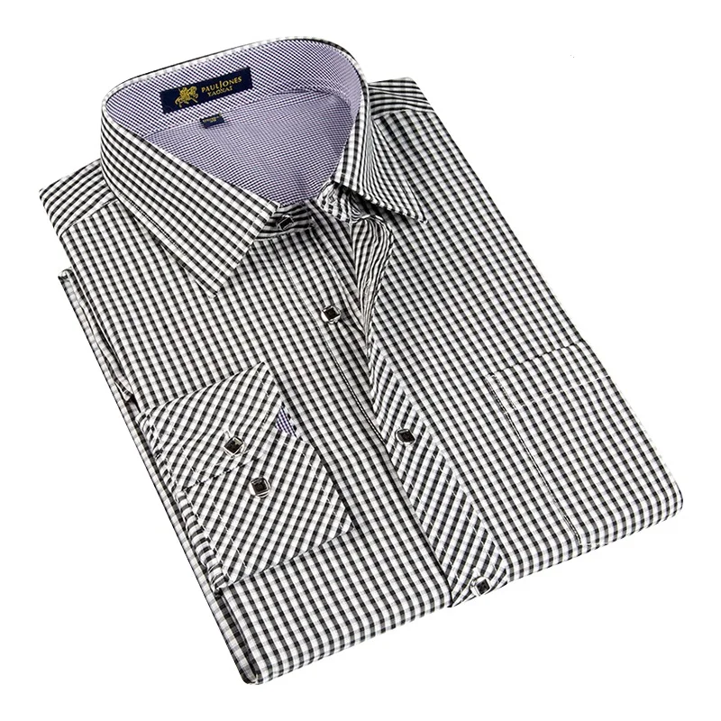 Мужская рубашка в клетку DAVYDAISY Повседневная с длинными рукавами 20 цветов DS132|casual