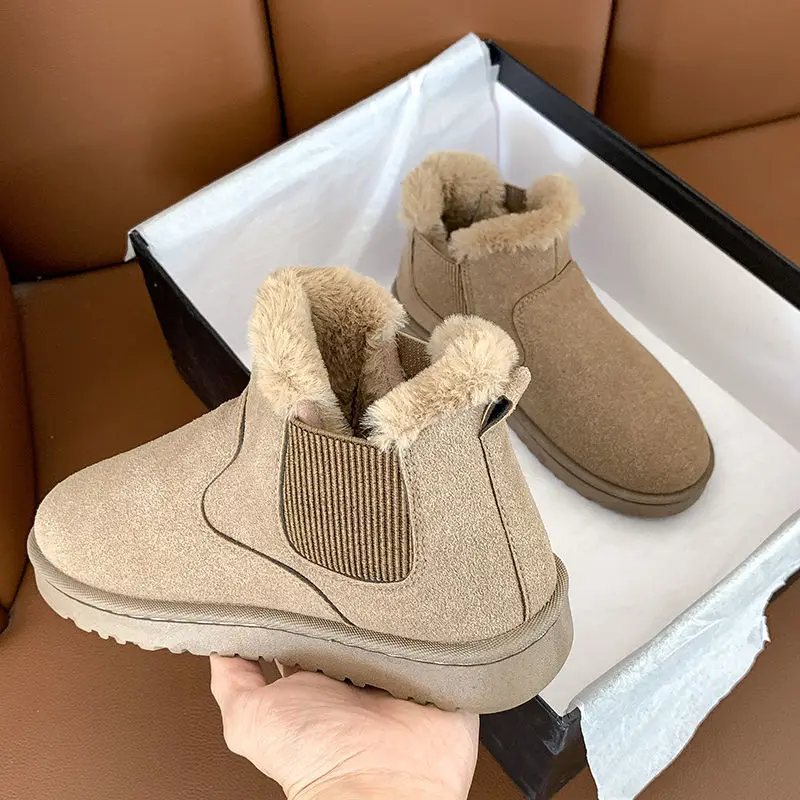 Botas De Mujer Women's Shoes 2021 Winter Chunky Shoes For Women Keep Warm Boots Winter Snow Ankle Boots Footwear Ladies