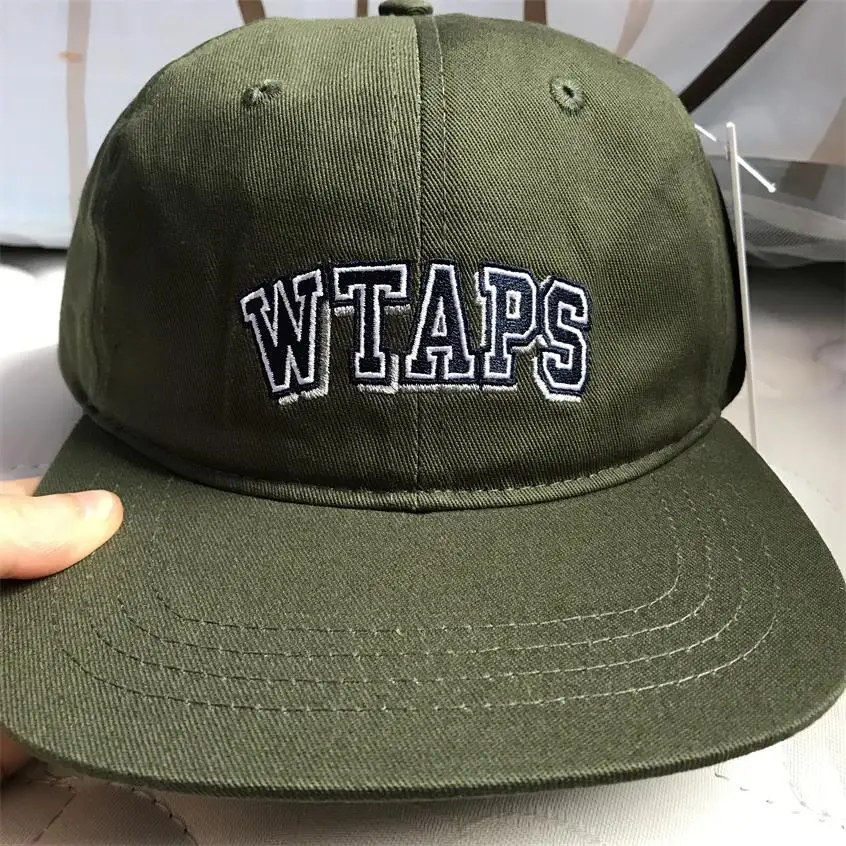 

WTAPS Embroidery Flat Brim Baseball Cap Men Women Dad Hat Hip Hop Snapback Trucker Caps Golf Outdoor Adjustable Harajuku Visors