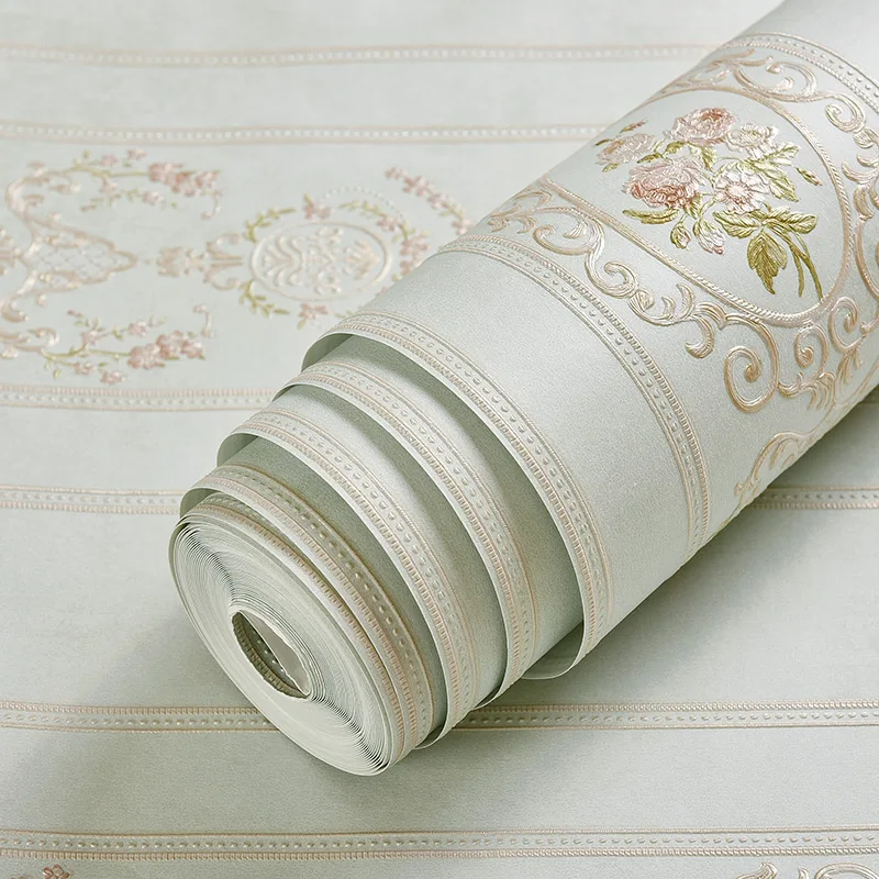 

Romance Luxury Stickers Vintage Retro European Bed Room Stickers Furniture Art Embossed Vinilos Para Muebles Home Decor