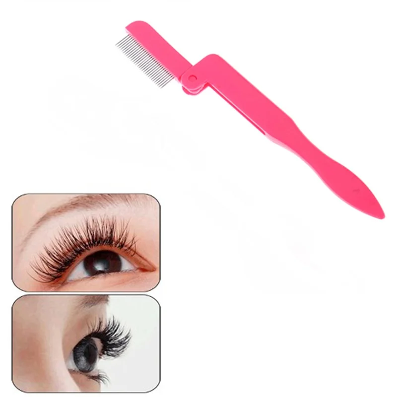 

New Foldable Eyelash Curler Beauty Makeup Lash Separator Metal Eyelash Brush Comb Beauty Makeup Cosmetic Tool