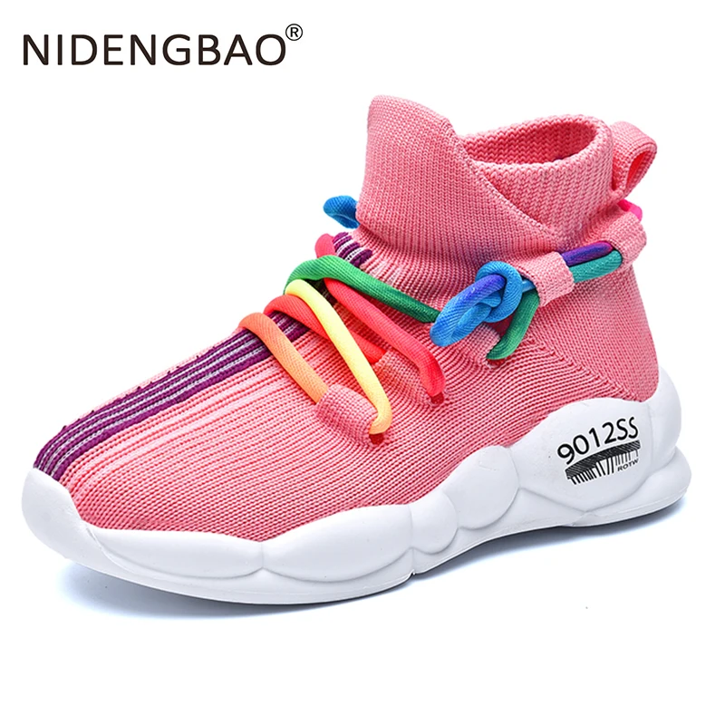 Children Running Shoes Kids High Top Socks Shoes Boys Girls Lightweight Sport Shoes Sutdoor Sneakers Infantil Child Shoes