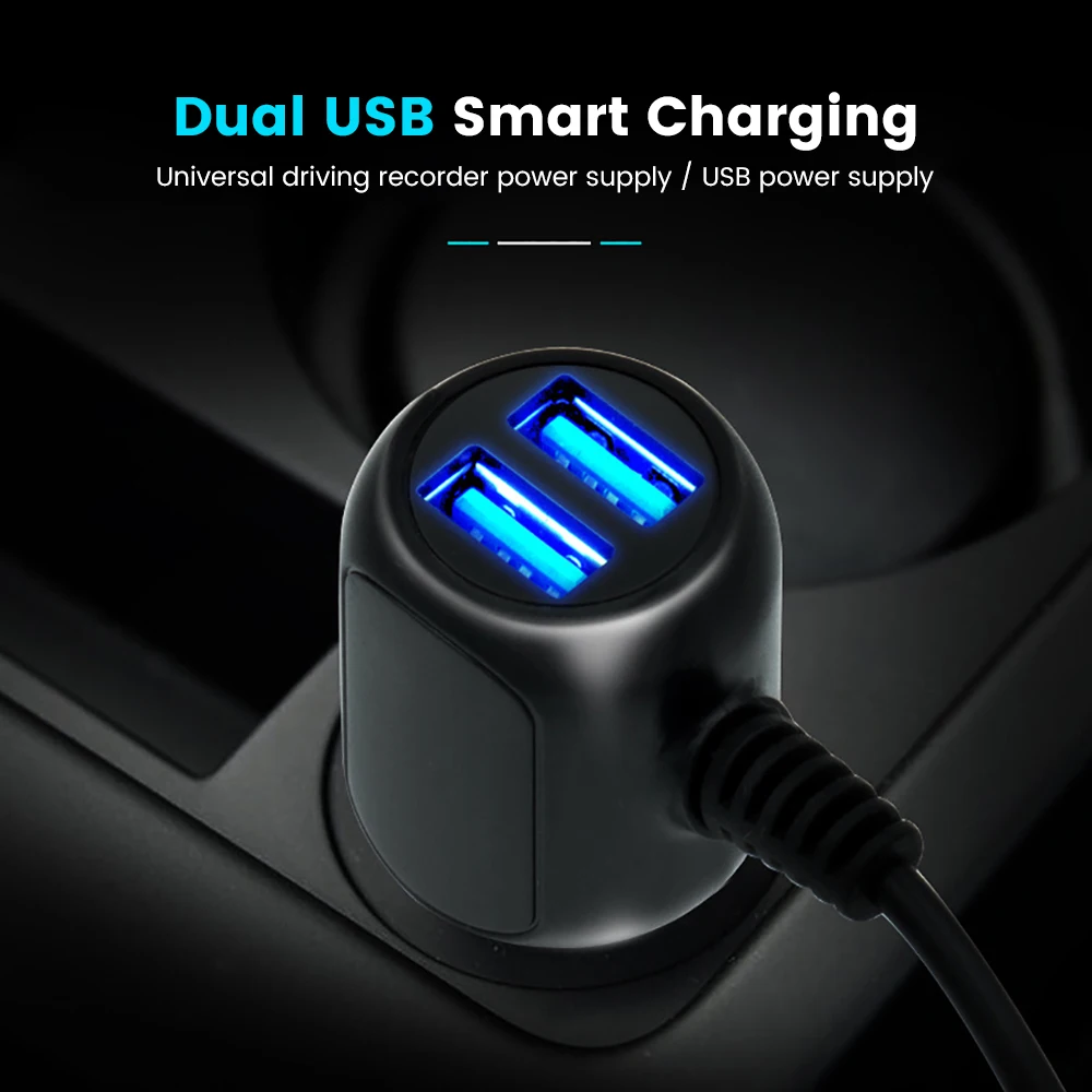 AOSHIKE Mini USB умное зарядное устройство 5 в 2 а 3 м автомобильное адаптер кабель шнур