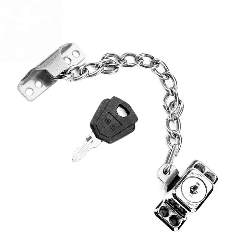 Дверь Окно безопасный слайд замок из нержавеющей стали цепь Противоугонный
