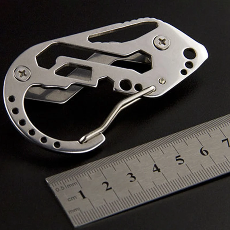 Мультиинструмент карабин из нержавеющей стали мультиинструмент брелок EDC для