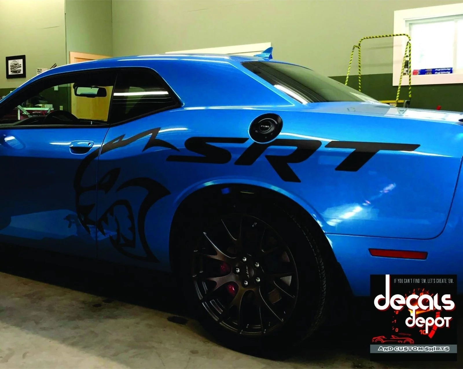 Для 2 шт DODGE CHALLENGER виниловая графика HELLCAT SRT Mopar