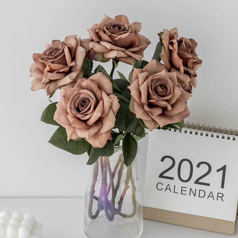 5 шт. Осенние большие искусственные розы свадебные украшения для дома реквизит