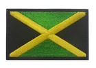 Вышитый флаг Ямайки, эмблема, раста, ямайский Национальный патч, Тактический Патч, крючок, петля, значок, декоративные нашивки