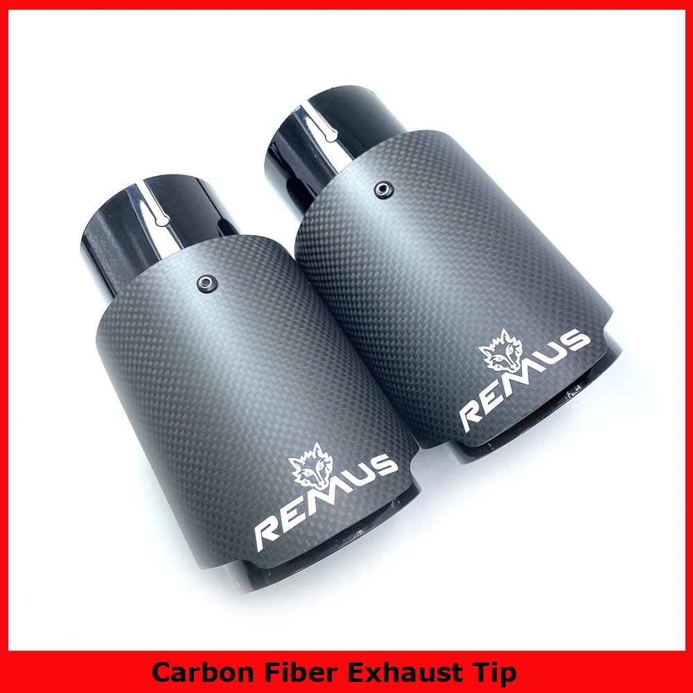 1 шт. Автомобильная выхлопная труба прямой фланец матовый карбоновый хвостовой