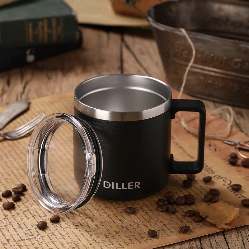 Кофейные кружки из нержавеющей стали объемом 300 мл утолщенные чайные чашки с