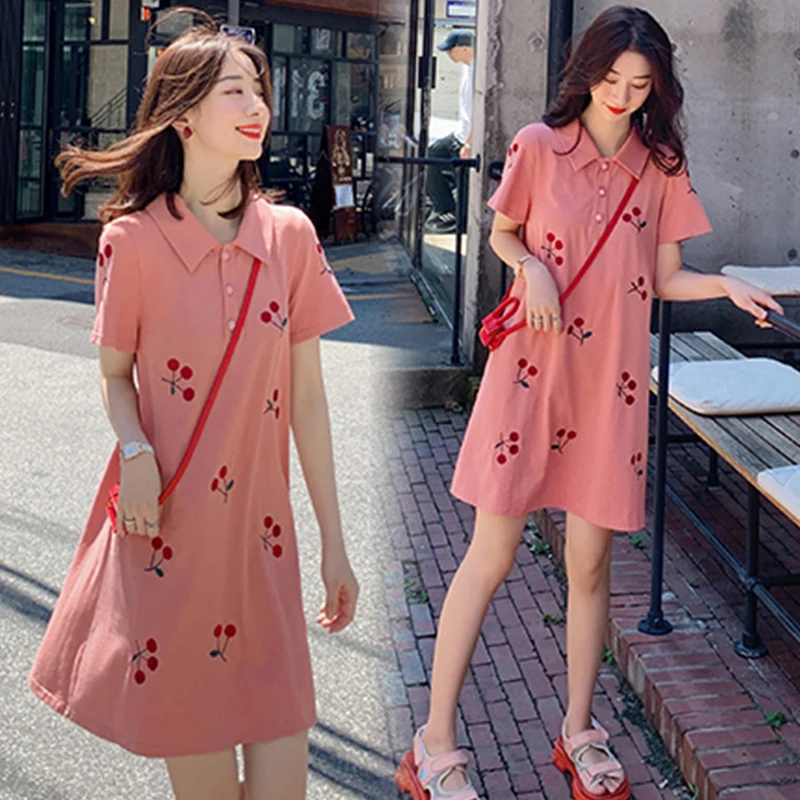 

Women's Short Sleeve Loose Maternity Dresses Pregnancy Clothes Summer Casual Loose Large Size Ropa De Maternidad Dresses BE50DR