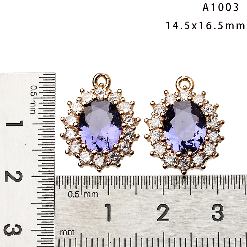 4p овальные амулеты подвески с покрытыем цвета чистого 24 каратного золота медные