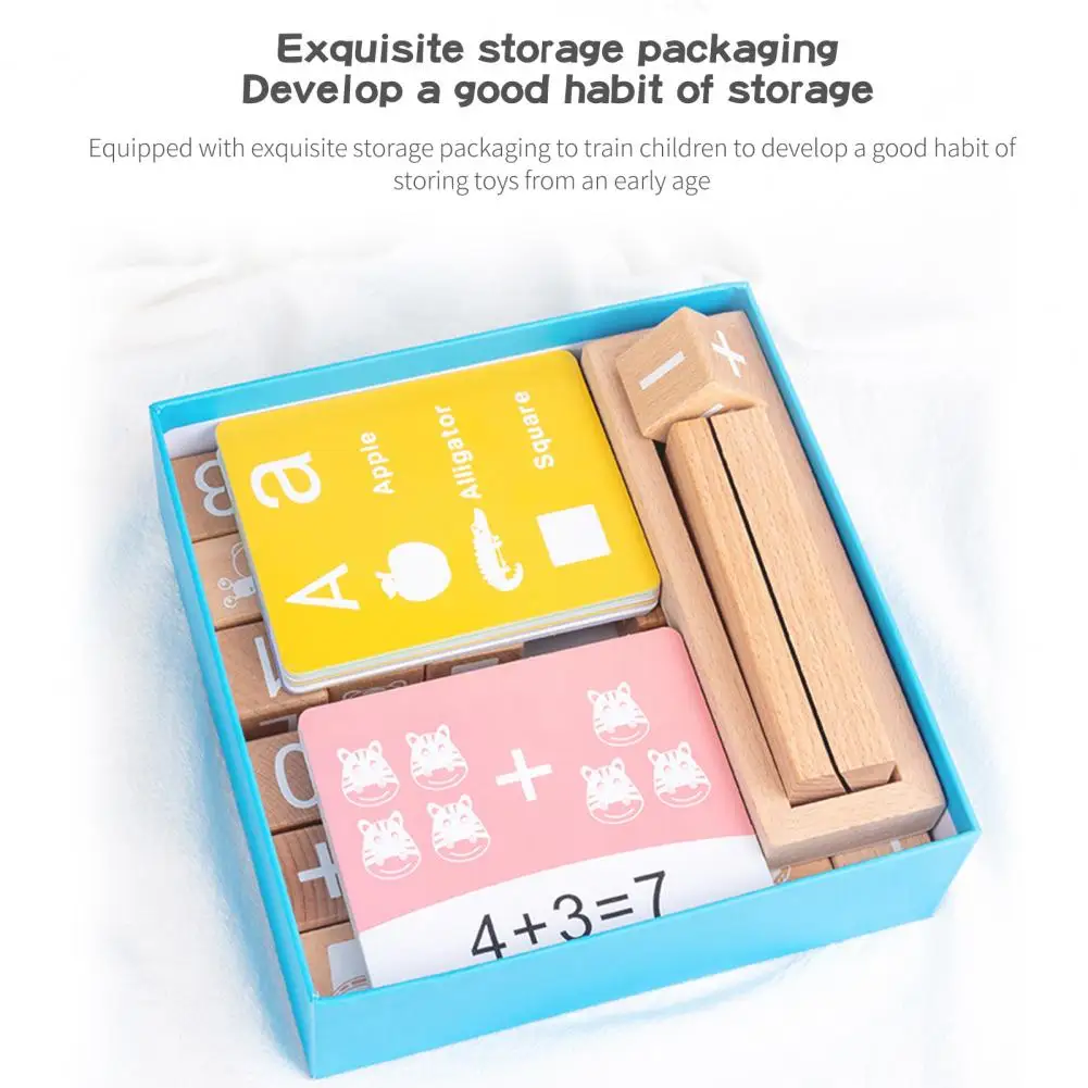 

1 Set Wooden Counting Bricks Educational Funny Interactive Kids Wooden Number Counting Blocks for Kindergarten Number Games