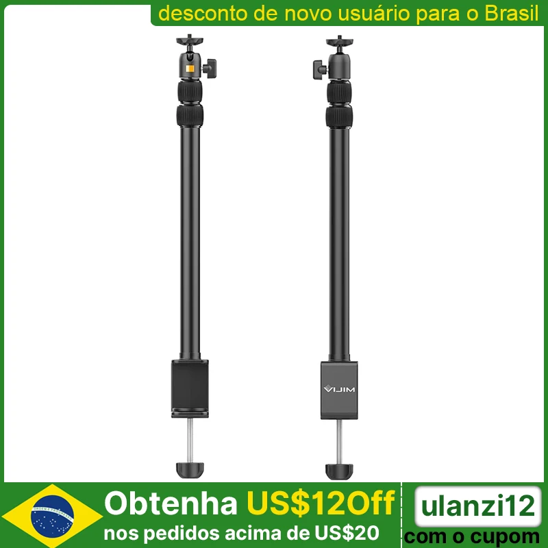 

VIJIM LS01 Extend Light Stand 90cm Desk Light Stick Mount Removable Ballhead 1/4 Screw for LED Video Light