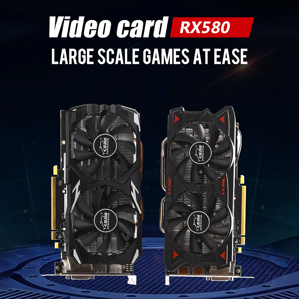 100% оригинальная видеокарта AMD Radeon RX580 RX 580 8 ГБ GDDR5 256 бит графические карты PCI Express 3 0