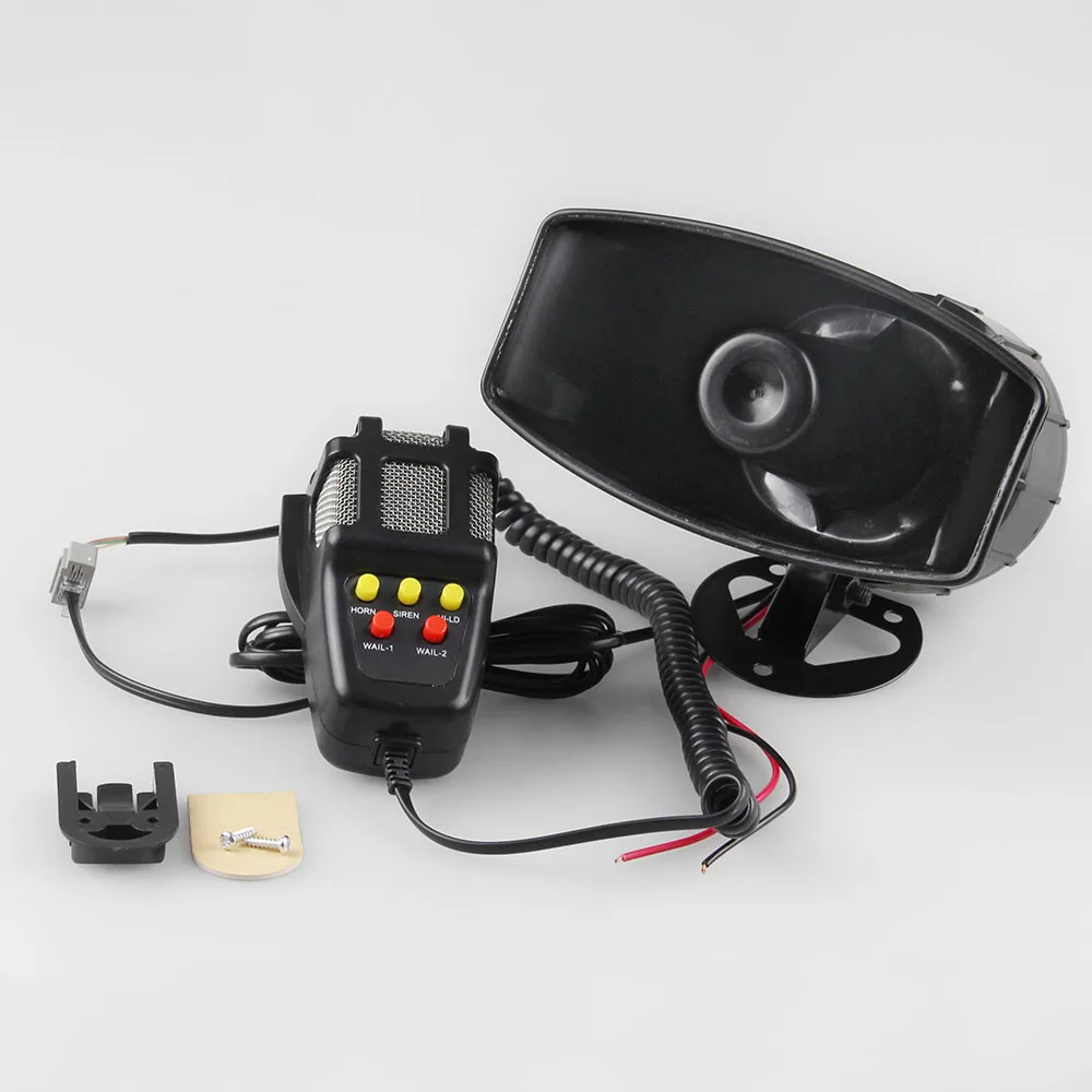 5-тоновая Автомобильная сирена автомобильный гудок с микрофоном звуковая
