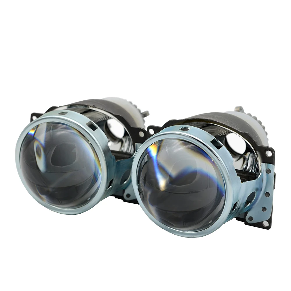 Комплект биксеноновых прожекторных линз H4Q5 металлический держатель модификация