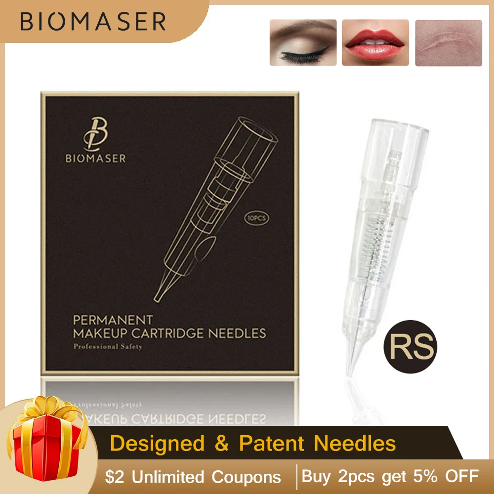 Biomaser профессиональные иглы для перманентного макияжа 3RS/5RS/7RS картриджи Иглы для татуировки ручка Высокое качество