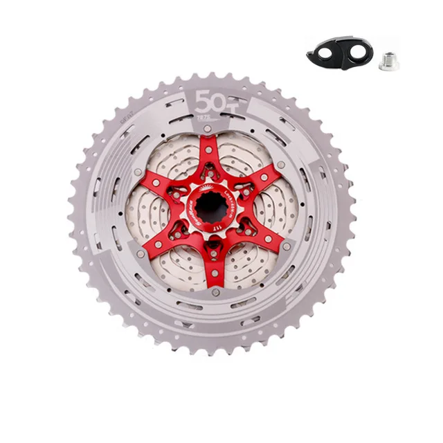 11s Silver w.Hook Sunracing MTB велосипед 11 скоростей CSMX80 12 Скоростей CSMZ90 велосипедный кассета маховик 11-50 т совместим с Shimano/SRAM - Цвет: 11s Silver w.Hook