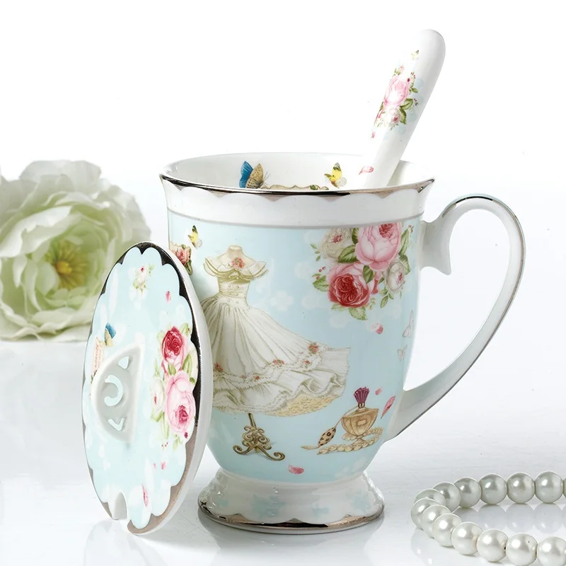 

British coffee black tea cup high quality medium bone ceramic afternoon tea set European coffee cup and tea set