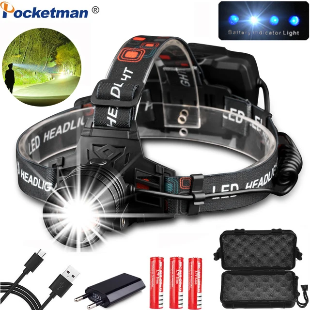 Powerfull USB Rechargeable XHP50 Headlamp XPE+COB Headlight high powerful xhp70 head lamp torch ZOOM Head light Best for Camping