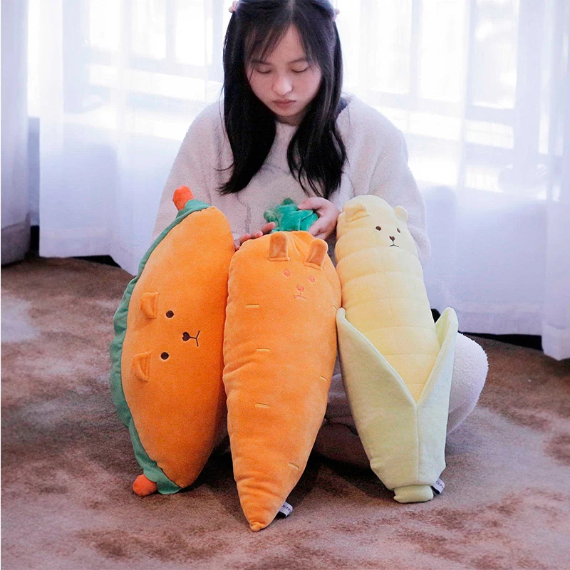Фото Кукурузы моркови для хот-догов Подушка игрушечная собака плюшевая игрушка