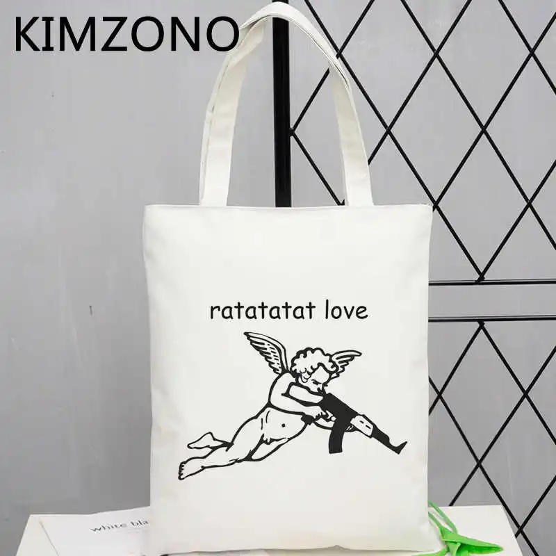 

Angel shopping bag jute bag tote shopper cotton grocery shopping bag bolsa compra reciclaje string custom