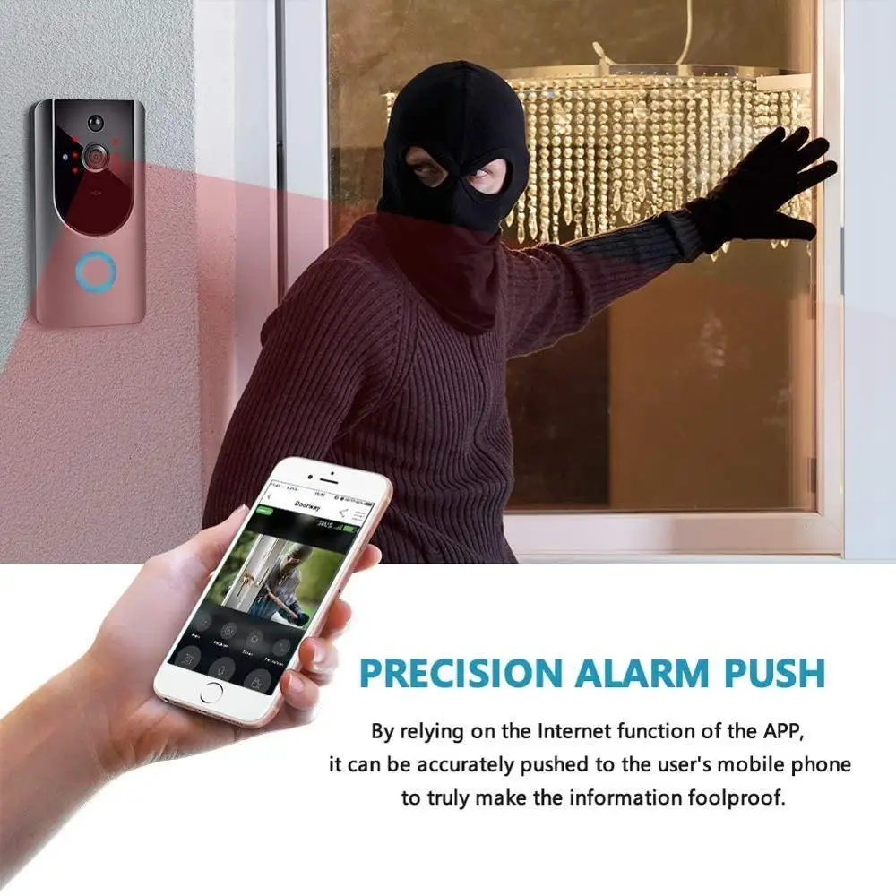 

Tuya Smart Waterproof WiFi Video Doorbell Camera Visual Intercom With Chime Night Vision Door Bell Wireless Home Security Camera