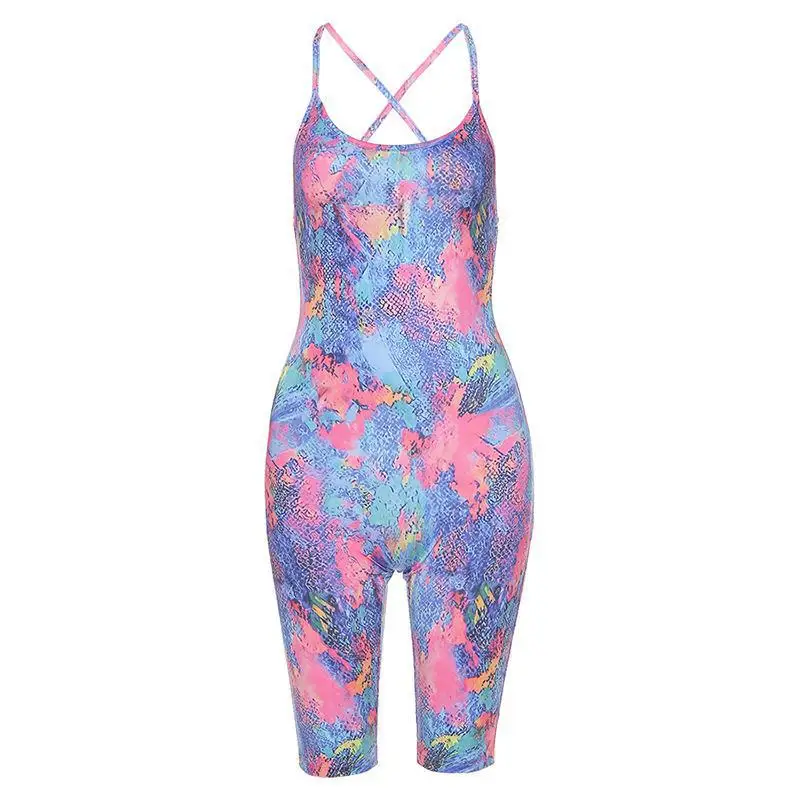 

Summer Jumpsuits Women New Sexy Backless Bodycon Jumpsuits 2020 Fashion Street Shooting Trend Printing Slim Women Rompers