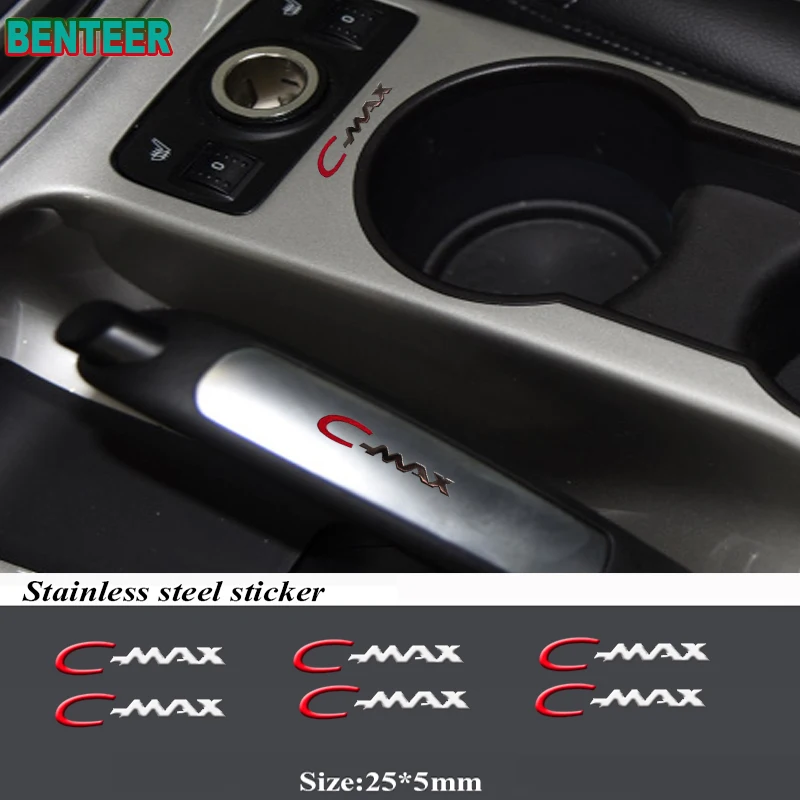 2 шт./5 предметов в лоте 10 шт. Нержавеющая сталь автомобиля Стикеры для Ford Cmax C